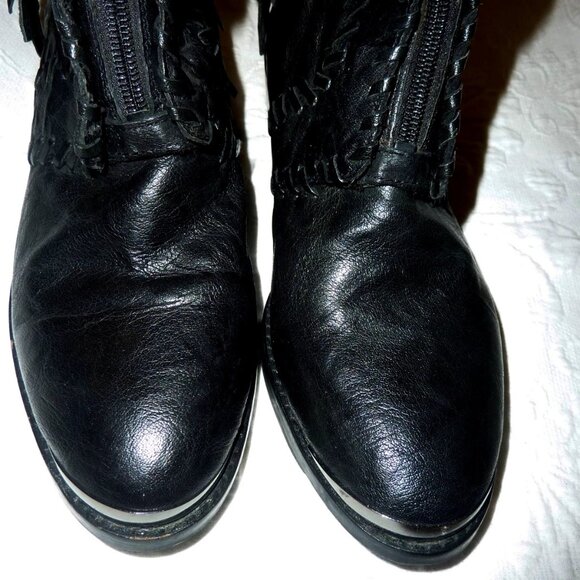 Excellent Sam Edelman Black Palermo Leather Boots Tons of Detail Size 8 $350 - Picture 6 of 7